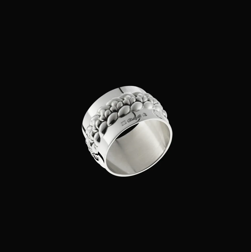 Rond de Serviette de Métal Argenté