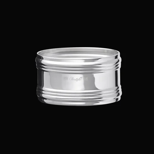 Rond de serviette en métal argenté