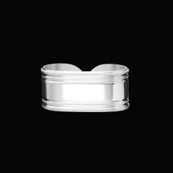 Rond de serviette ouvert en métal argenté