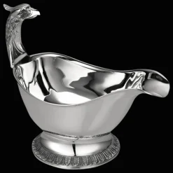 Saucière grand modèle en métal argenté