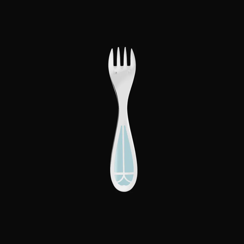 Set cuillère et fourchette naissance en métal argenté - Ice Blue