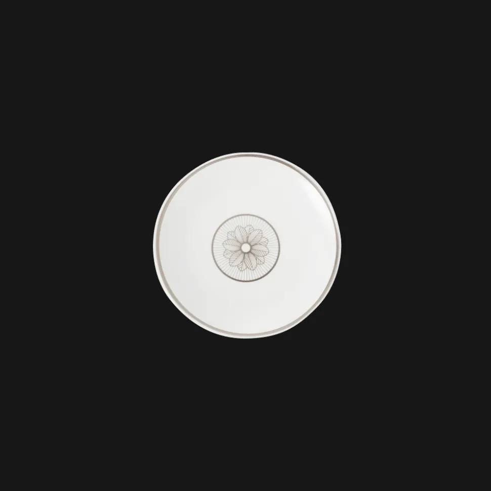 Set de 2 coupelles à sauce en porcelaine finition Platine