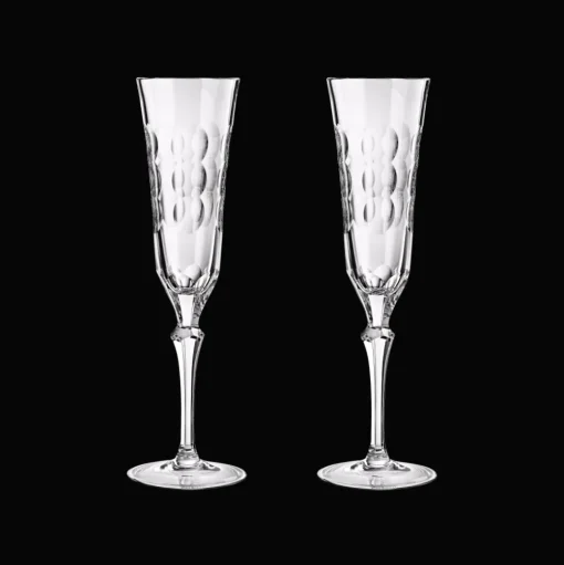 Set de 2 flutes à champagne en cristal