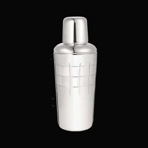 Shaker en métal argenté