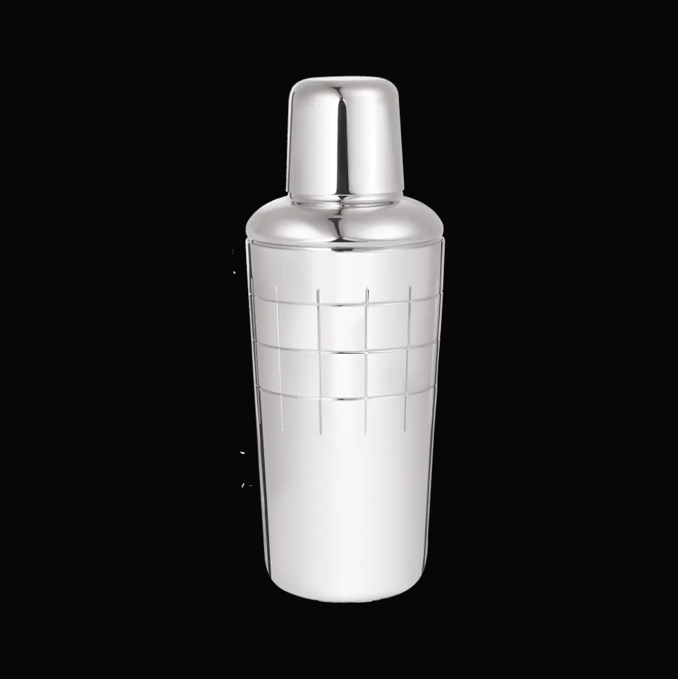 Shaker en métal argenté