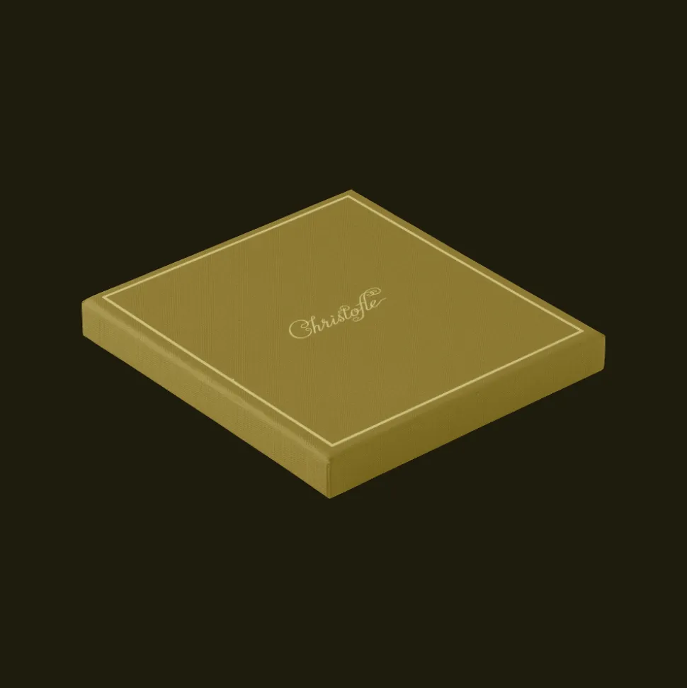 Vide-poches vert impérial en acier - 16x16cm